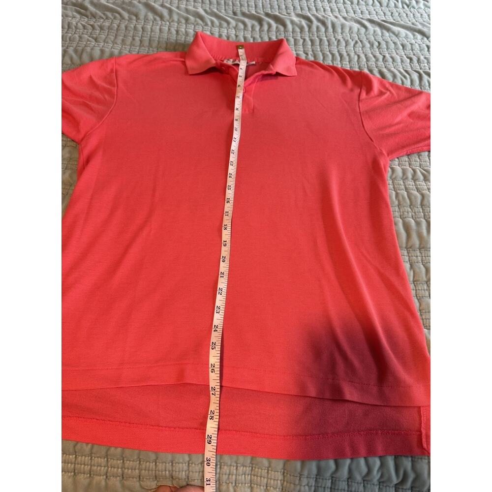 Vintage Levi's Shirts Men's Polo Shirt S/M 1980s Coral Short Sleeve - Picture 7 of 7